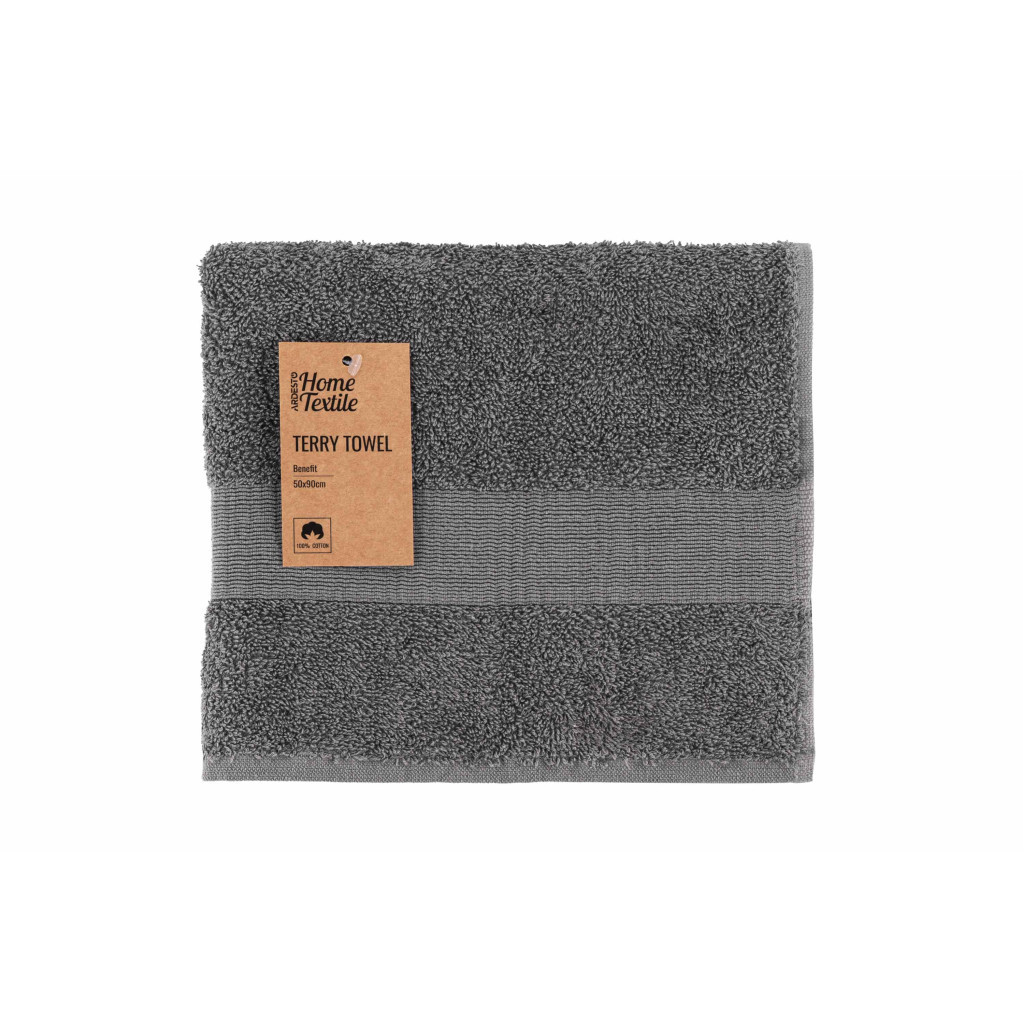 Рушник Ardesto махровий Benefit 100% бавовна сірий 50х90 см (ART2450SG) - зображення 1