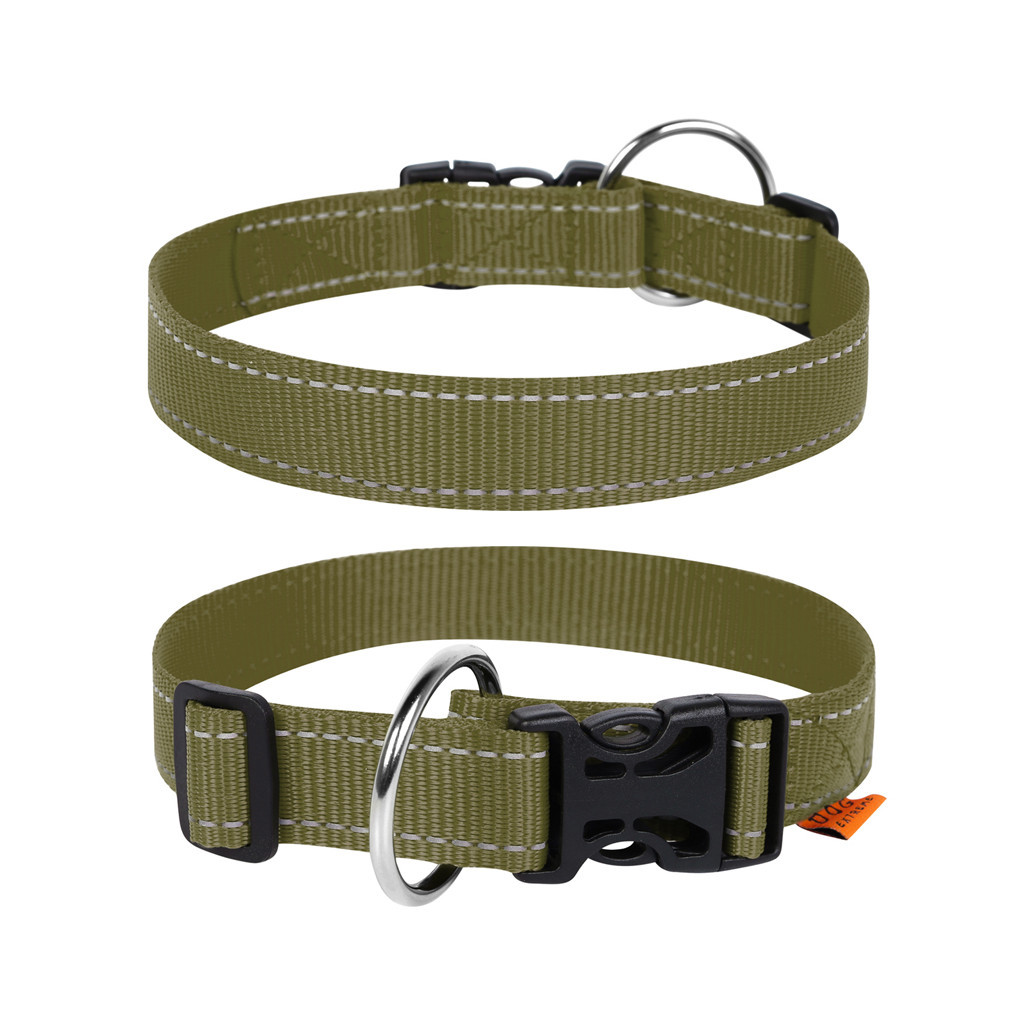Нашийник для тварин Dog Extreme з нейлону регульований Ш 25 мм Д 31-49 см хакі (025231) - зображення 2
