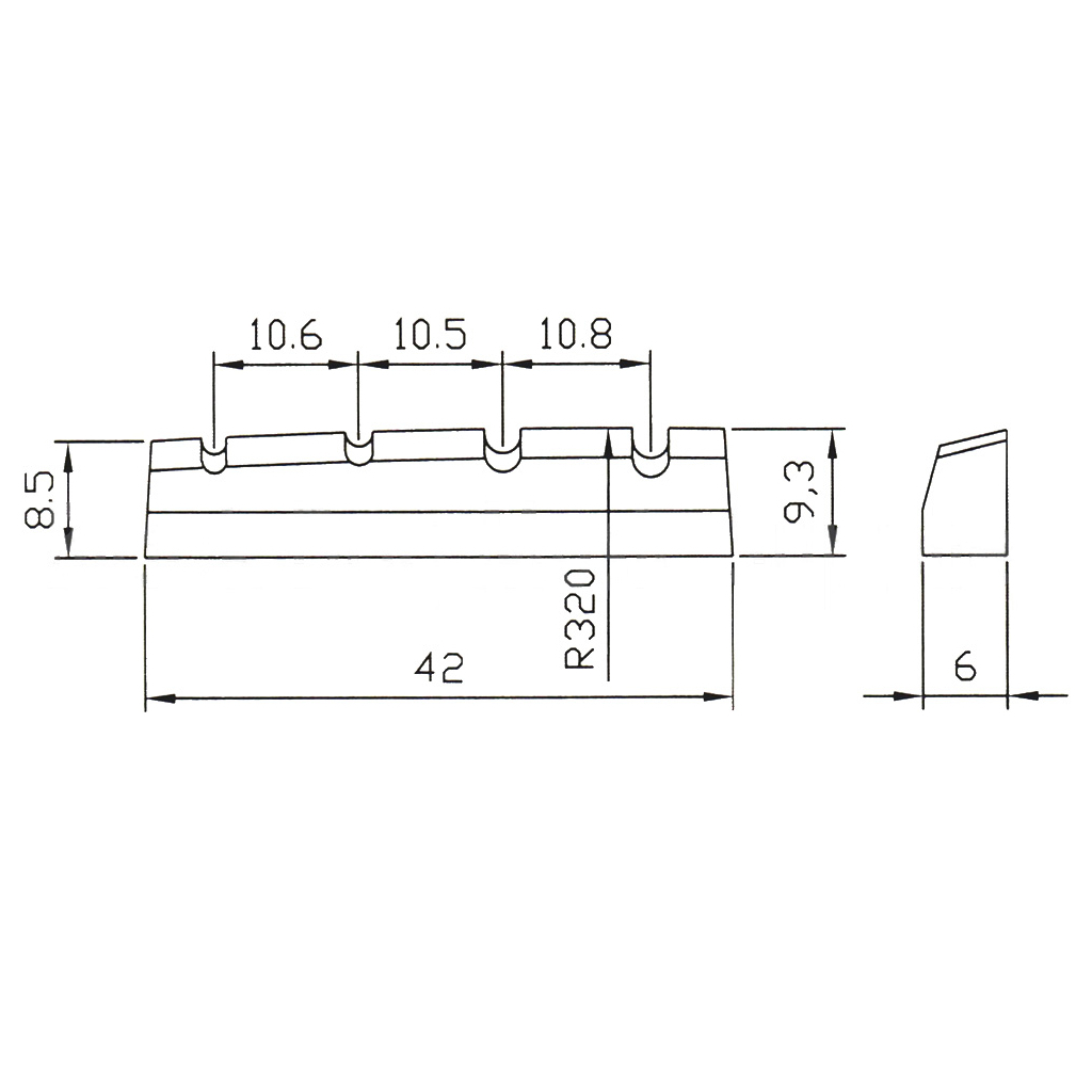 Поріжок для гітари Paxphil NT007 White - зображення 2