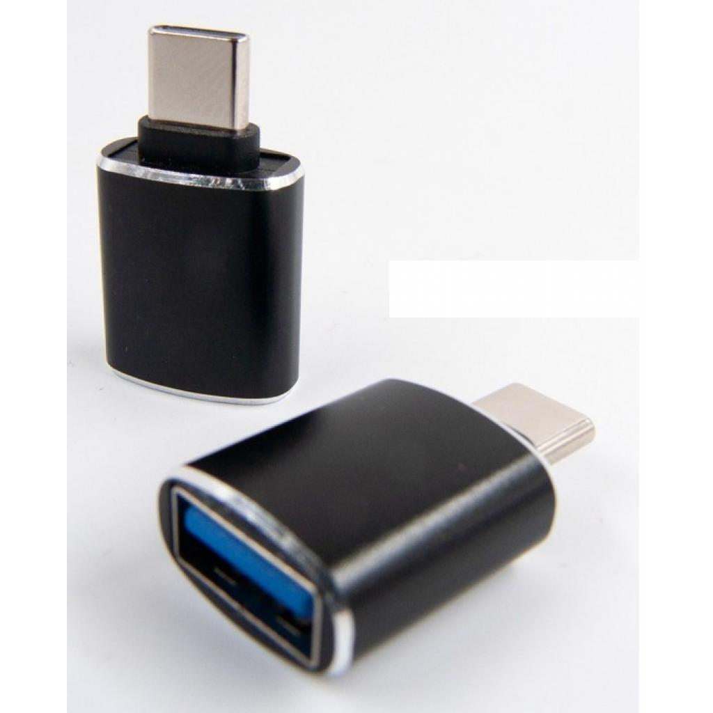 Перехідник OTG USB 2.0 AF to USB-C black Dengos (ADP-018) - зображення 2