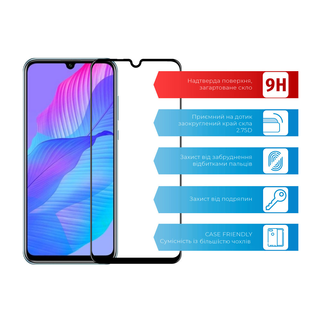 Скло захисне ACCLAB Full Glue Huawei Y8p/P Smart S (1283126508318) - зображення 2