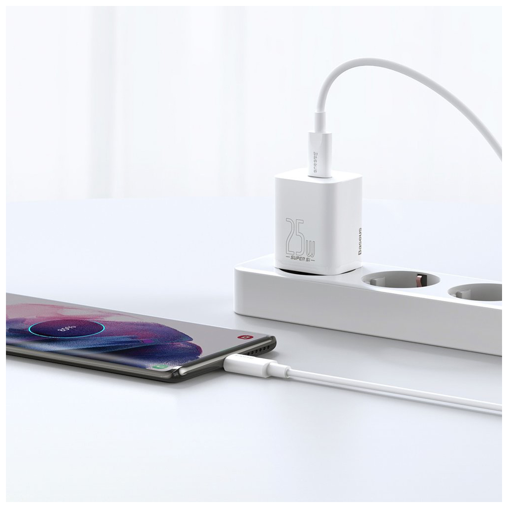 Зарядний пристрій Baseus Super Si Quick Charger 1C White (CCSP020102) - зображення 7