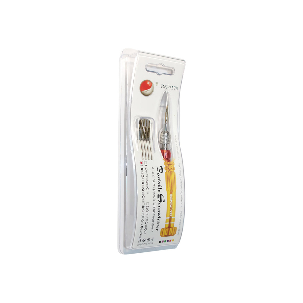 Викрутка Bakku BK-7275 T4,T5,T6,зведа 0.8,крест 1.5, Blister (BK-7275) - зображення 1