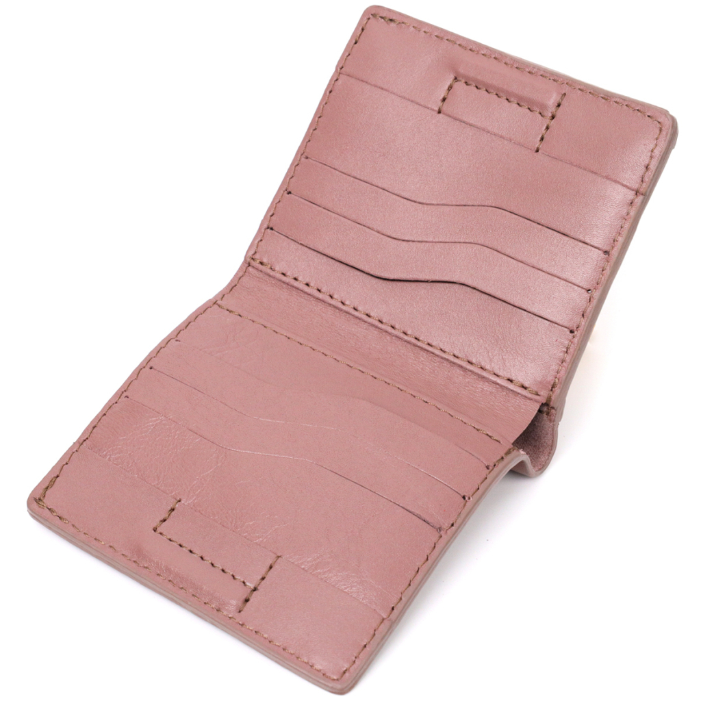 Портмоне Grande Pelle З натуральної шкіри Пудрове (16799) - зображення 5