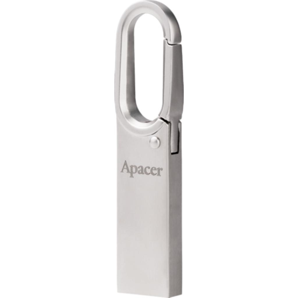 USB флеш накопичувач Apacer 32GB AH15E Silver USB 3.0 (AP32GAH15ES-1) - зображення 2