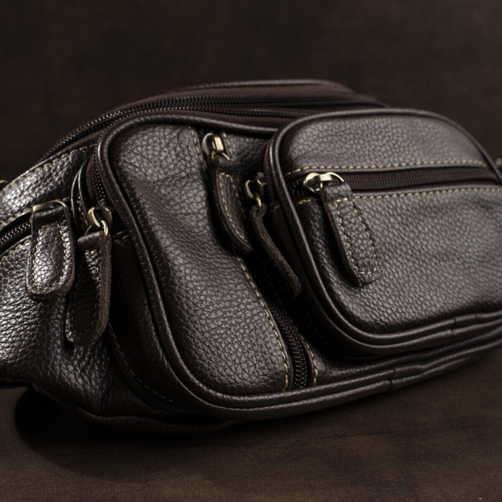 Сумка Vintage Поясна об'ємна чоловіча Коричнева (14860) - зображення 7