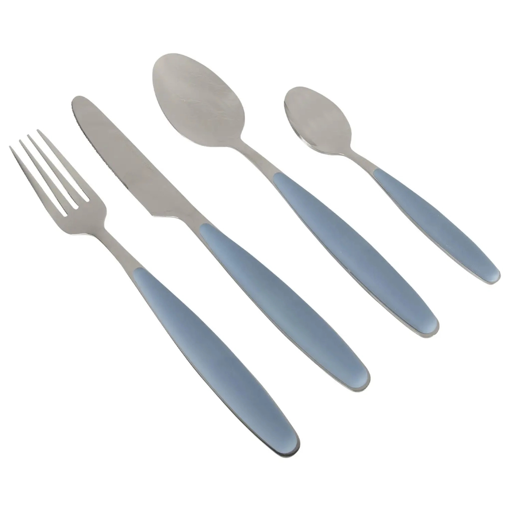 Набір туристичного посуду Gimex Cutlery Colour 16 Pieces 4 Person Blue (6910171) - зображення 1