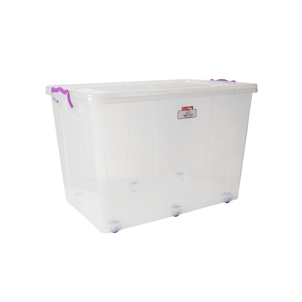 Контейнер для зберігання Irak Plastik на колесах прозорий 60 л (4669) - зображення 1