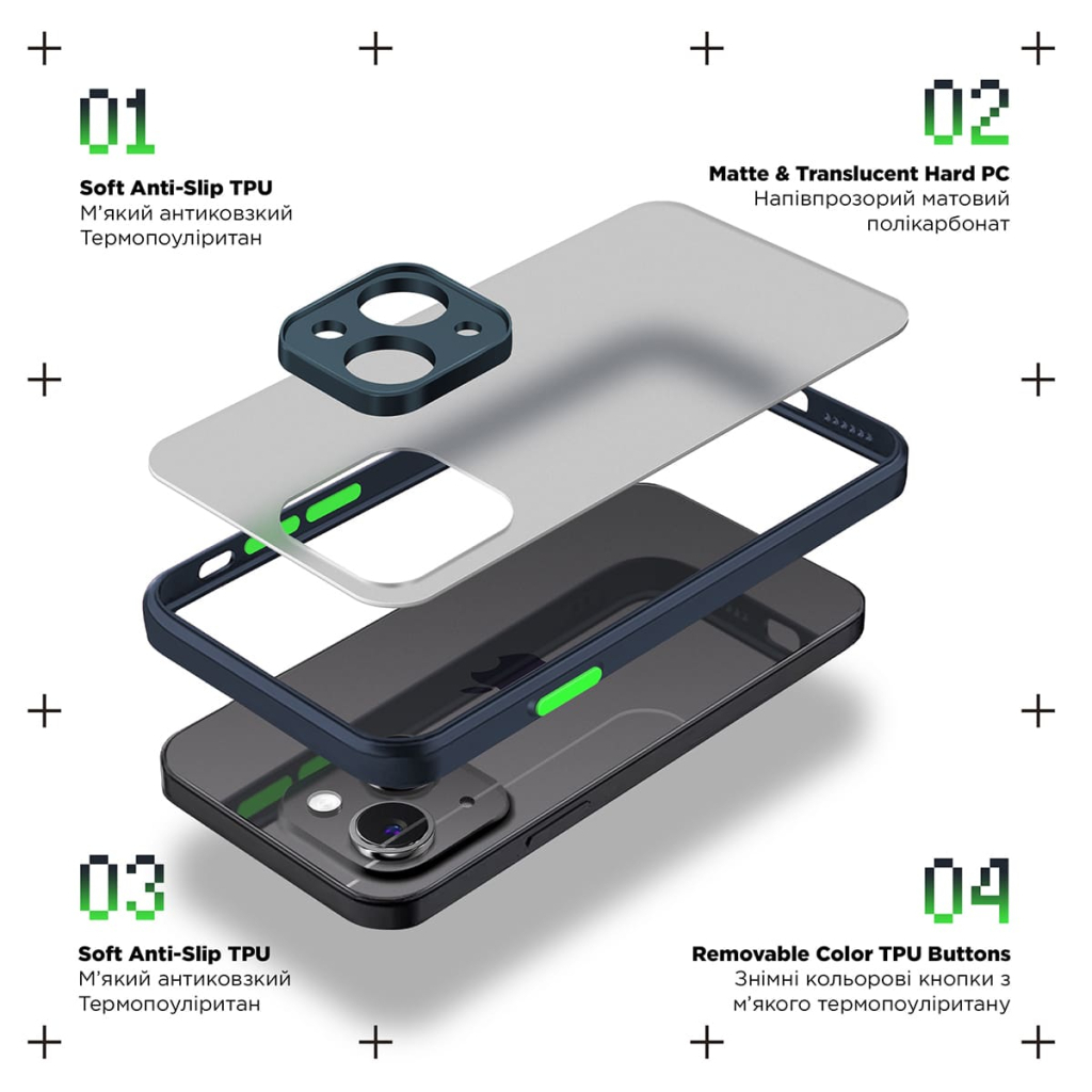 Чохол до мобільного телефона Armorstandart Frosted Matte Samsung M15 5G (M156) Navy Blue (ARM74381) - зображення 2