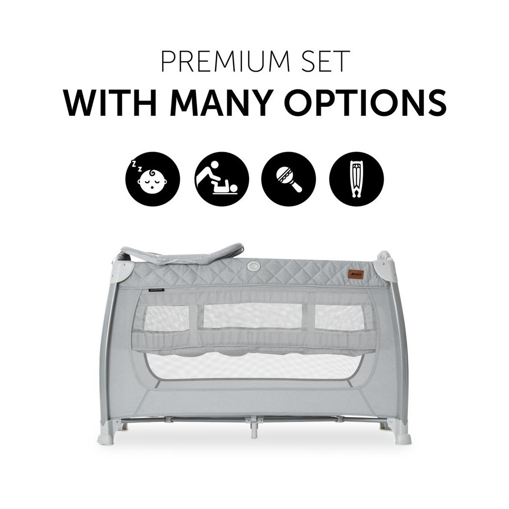 Дитячий манеж Hauck Play N Relax Quilted Grey (60011-5) - изображение 3