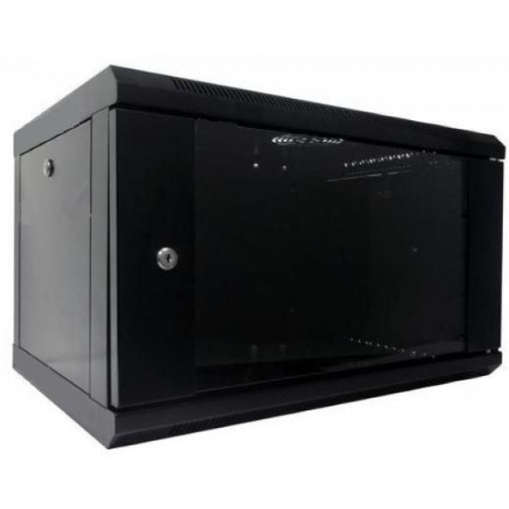Шафа настінна Hypernet 6U 19" 600x450 (WMNC-6U-FLAT-BLACK) - изображение 1
