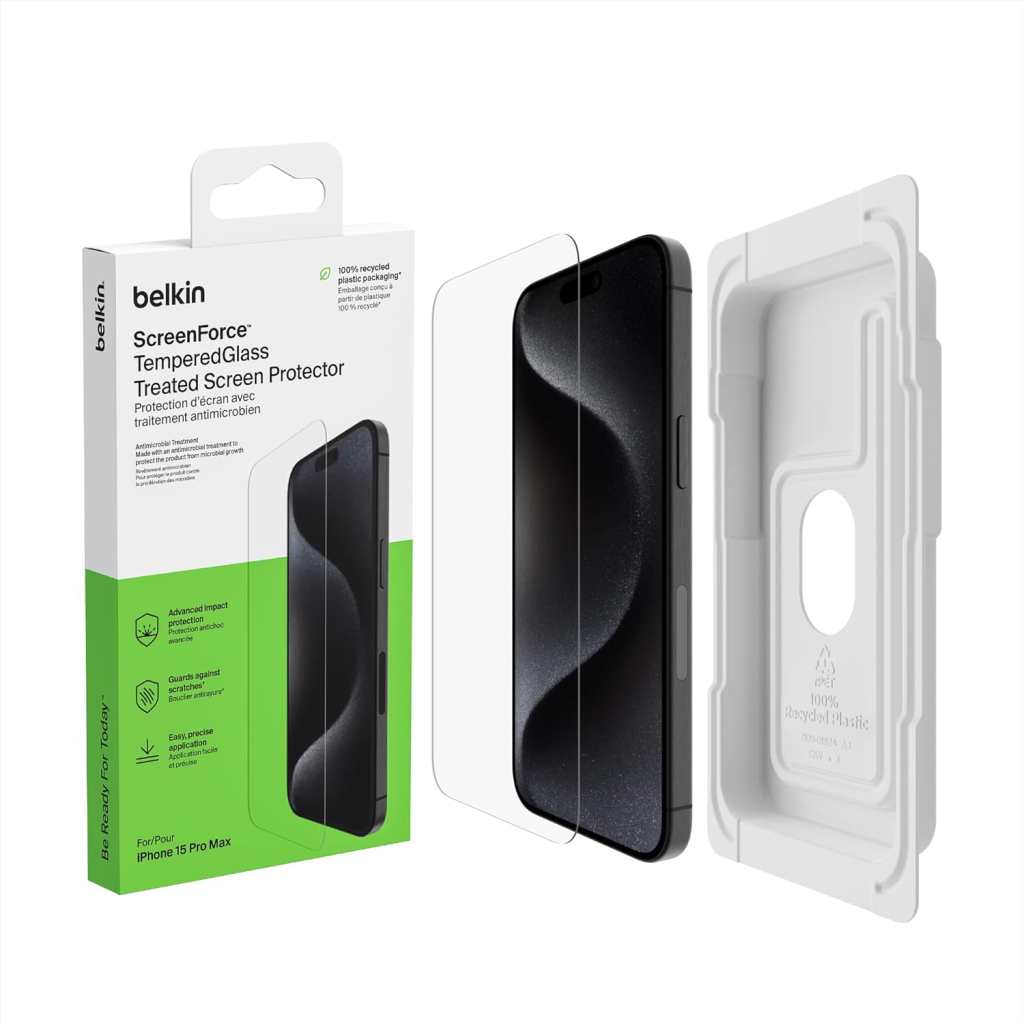Скло захисне Belkin iPhone 15 Pro Max TemperedGlass (OVA138ZZ) - зображення 8