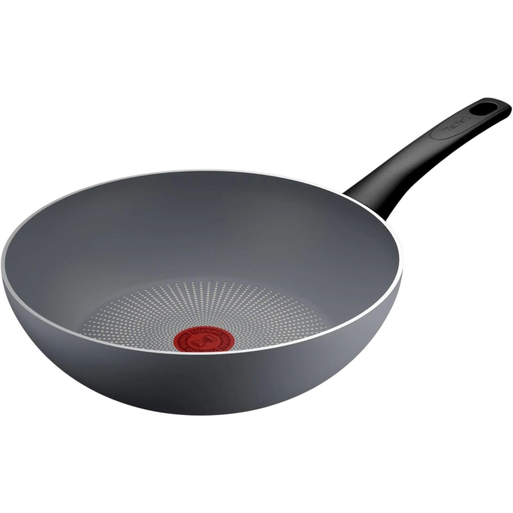 Сковорода Tefal ВОК Halo 28 см, алюміній, бакеліт, сірий (C3121953) - зображення 1