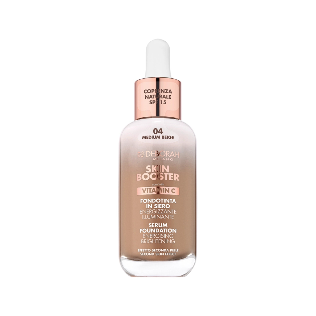 Тональна основа Deborah Skin Booster Serum Foundation Vitamin C SPF15 04 - Medium Beige 30 мл (8009518414585) - изображение 1