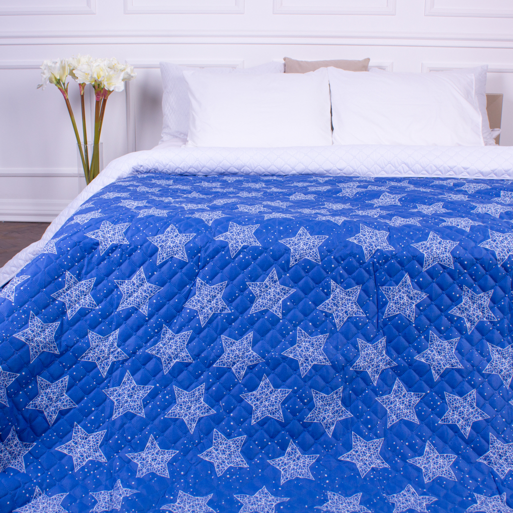 Покривало MirSon Print Line №7128 Blue Star 200х220 (2200006079064) - зображення 1