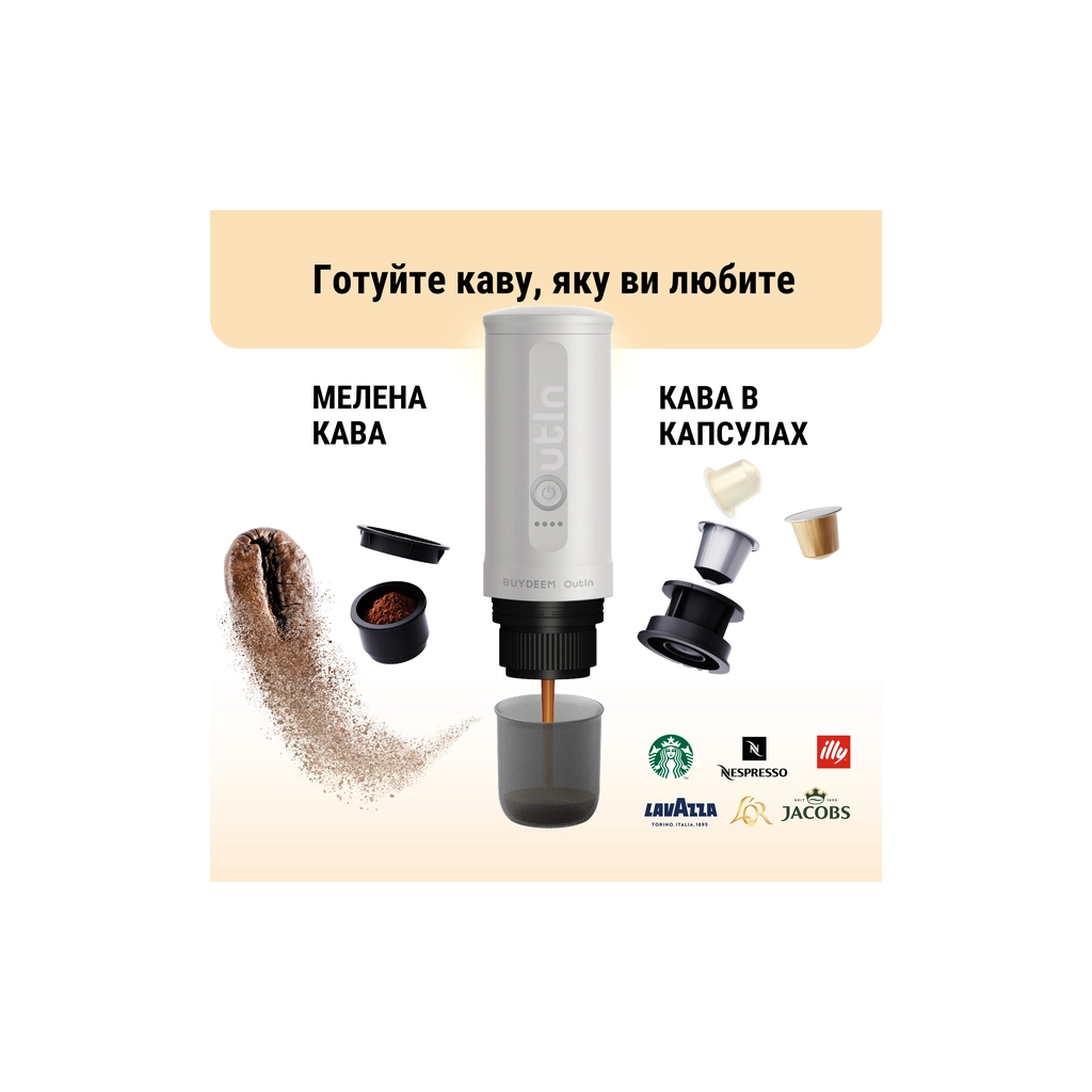 Кавоварка кемпінгова Buydeem Outin X Oat White (OTEM-01-OW) - зображення 3