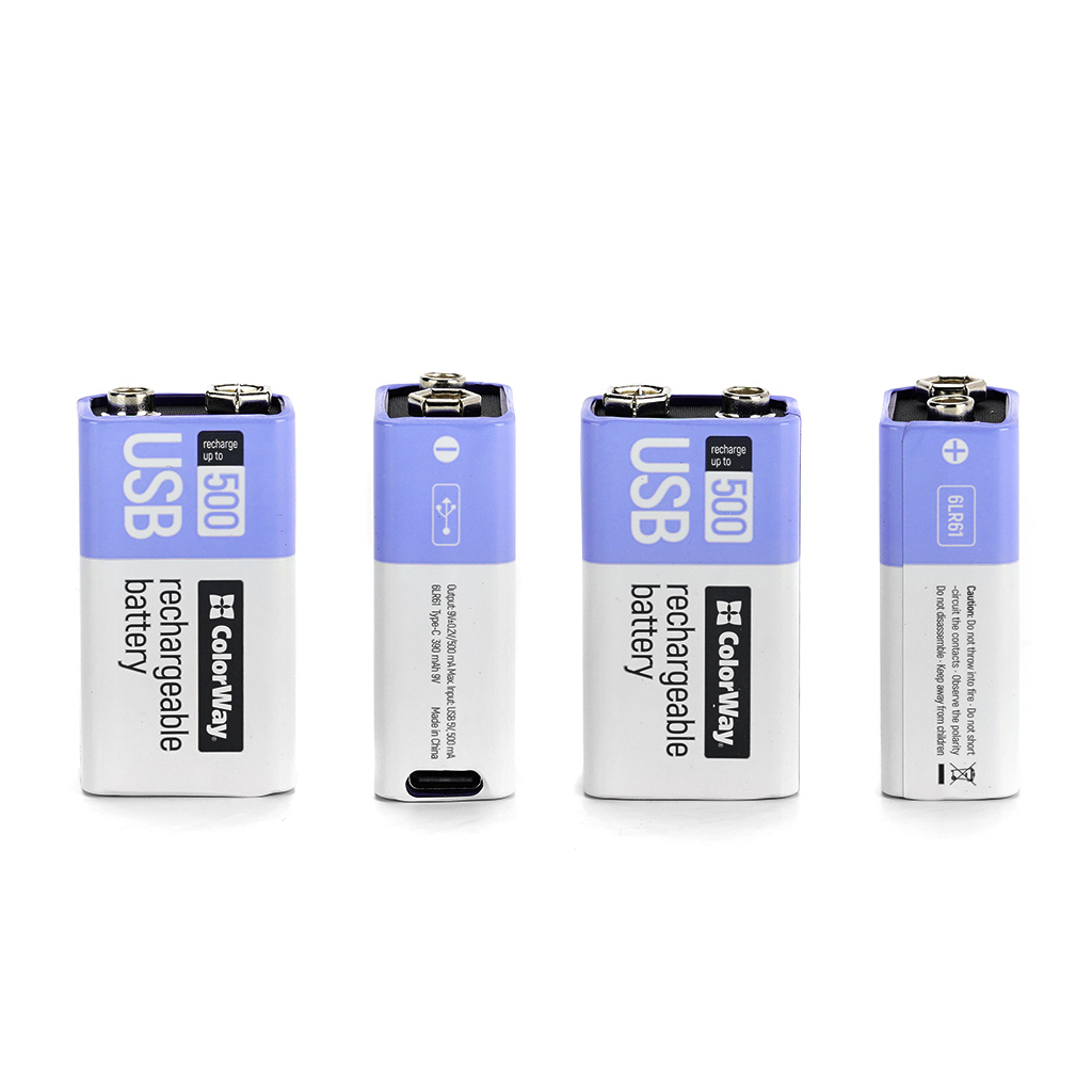Акумулятор ColorWay Крона USB-С 390 mAh 9V (Li-Polymer) (CW-UB9V-06) - зображення 3