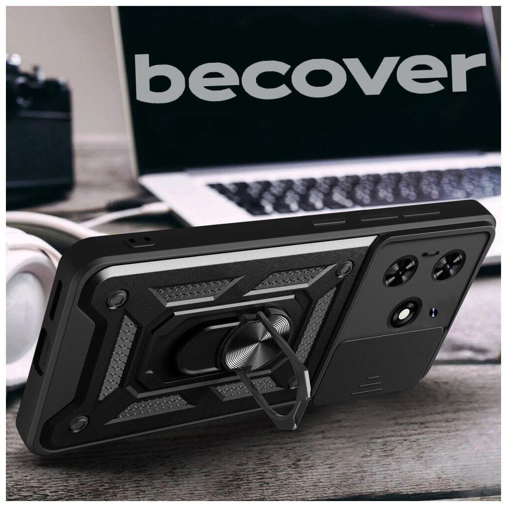 Чохол до мобільного телефона BeCover Military Tecno Spark 20 (KJ5n) Black (712168) - зображення 4