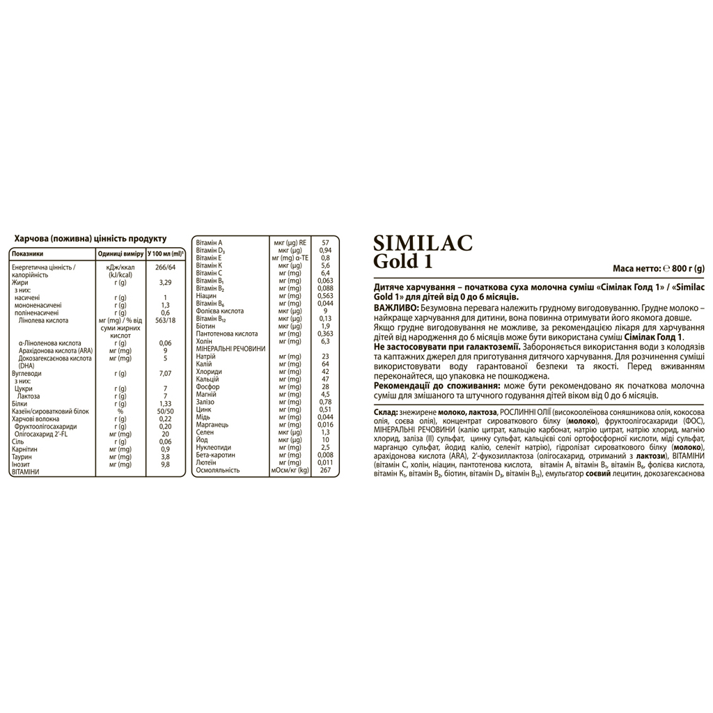 Дитяча суміш Similac Gold 1 800 г (5391523058124) - зображення 6