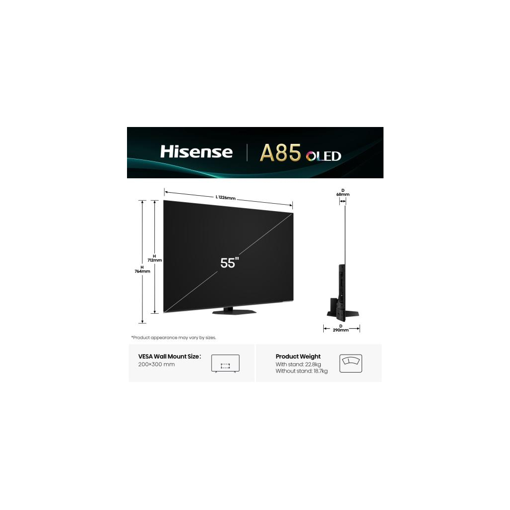 Телевізор Hisense 55A85Q - зображення 7