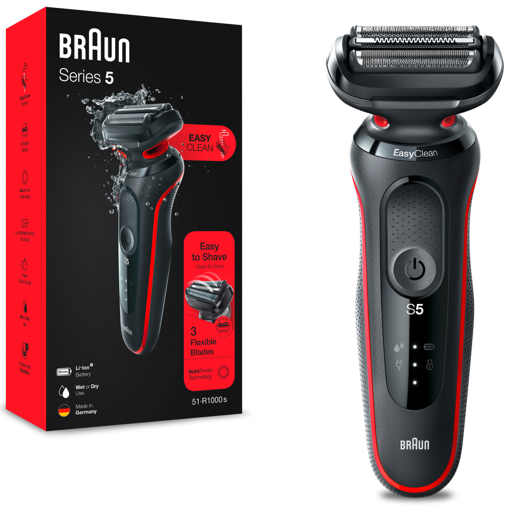 Електробритва Braun Series 5 51-R1000s BLACK / RED - зображення 2