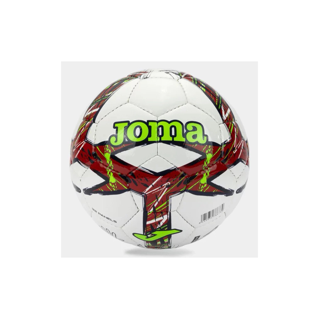 М'яч футбольний Joma Dal III (401412.206) Уні 4 Біло-червоно-салатовий (8445954786730) - зображення 1