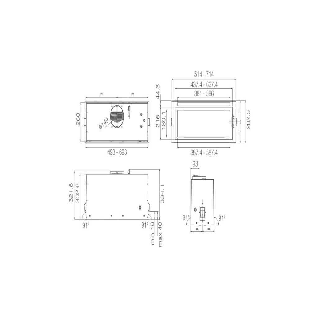 Витяжка кухонна Elica LANE SENSOR BLMAT/A/72 - зображення 4