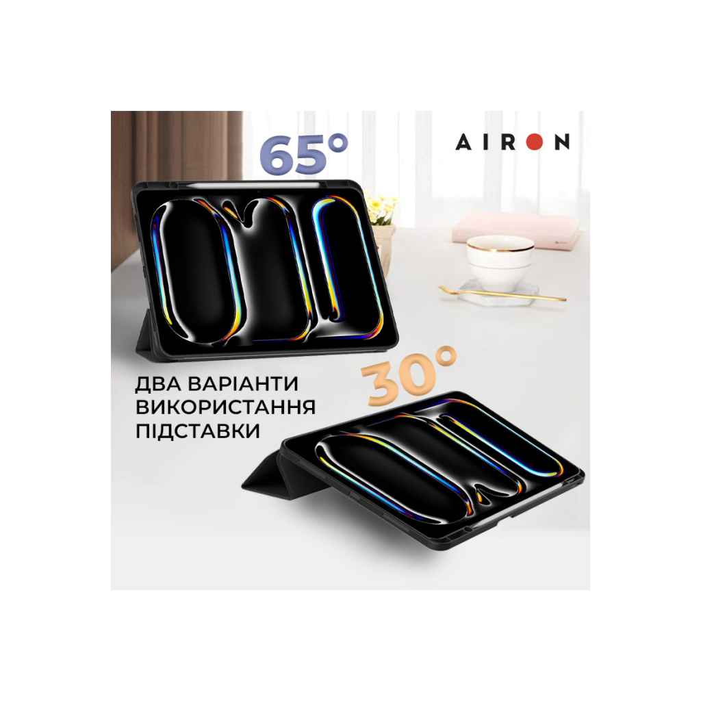 Чохол до планшета AirOn Premium SOFT iPad Pro 13 2024 + Film Black (4822352781129) - зображення 7