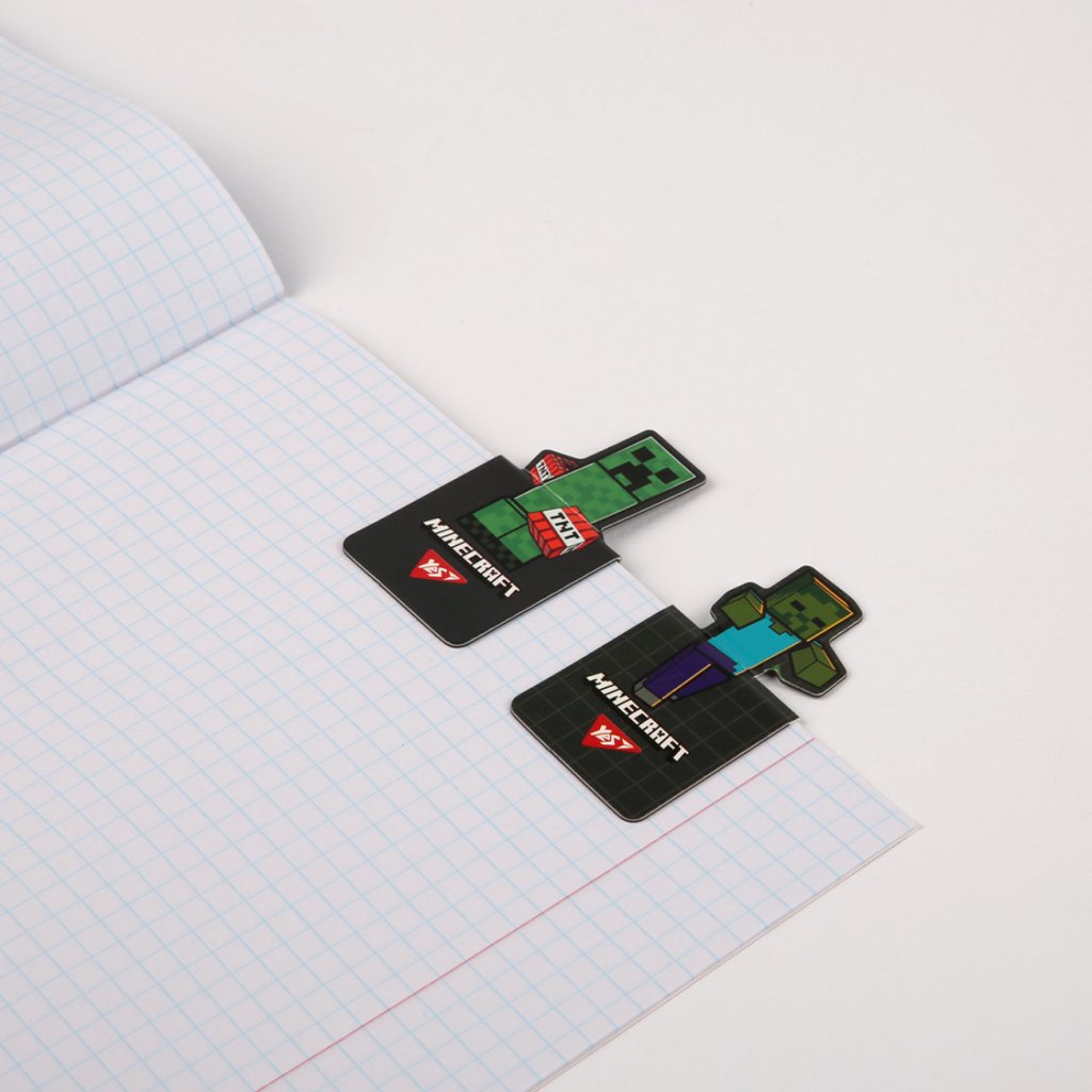 Закладки для книг Yes магнітні Minecraft, висікання, 2 шт (708397) - зображення 3