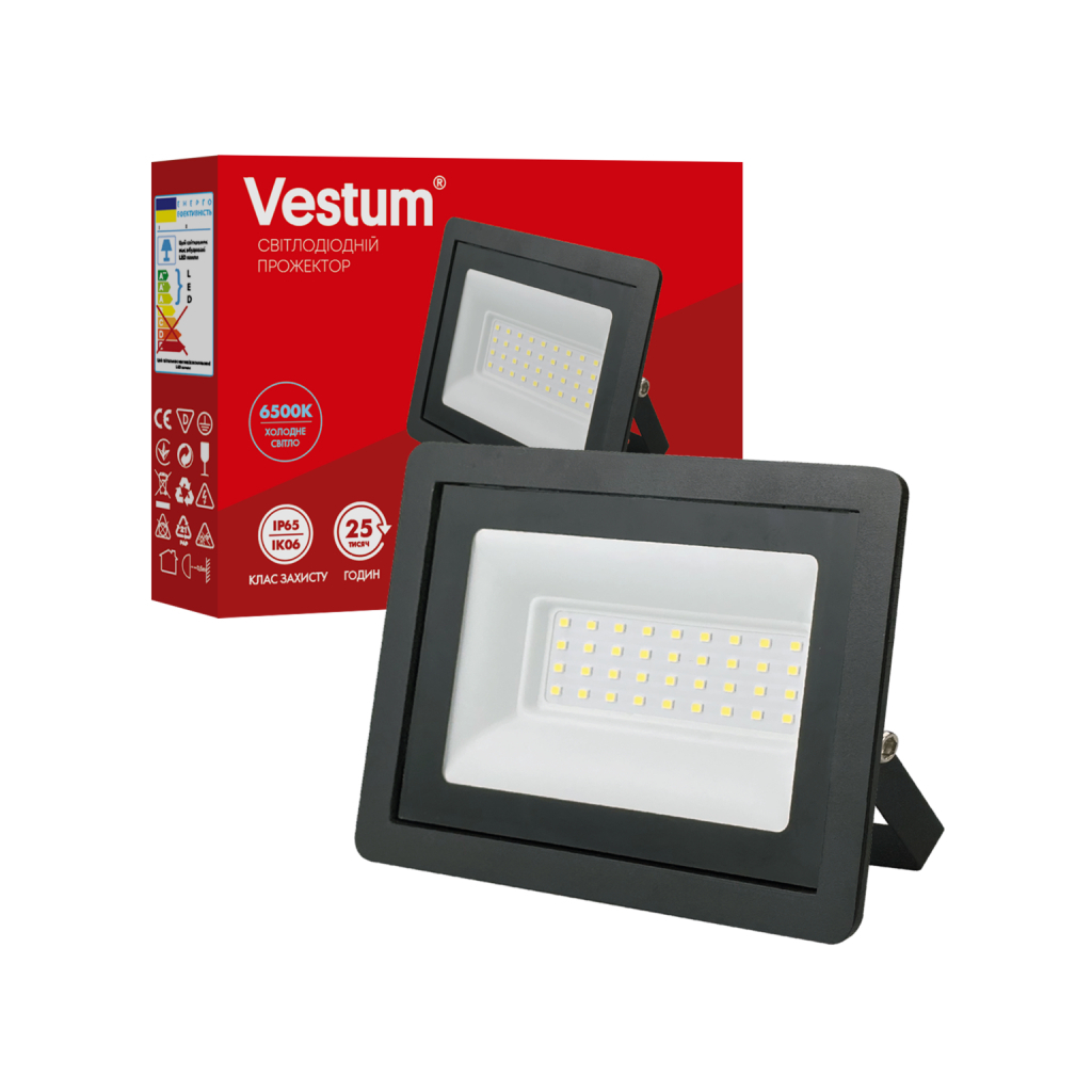 Прожектор Vestum LED 30W 6500K 180-260V IP65 (1-VS-3015) - зображення 1