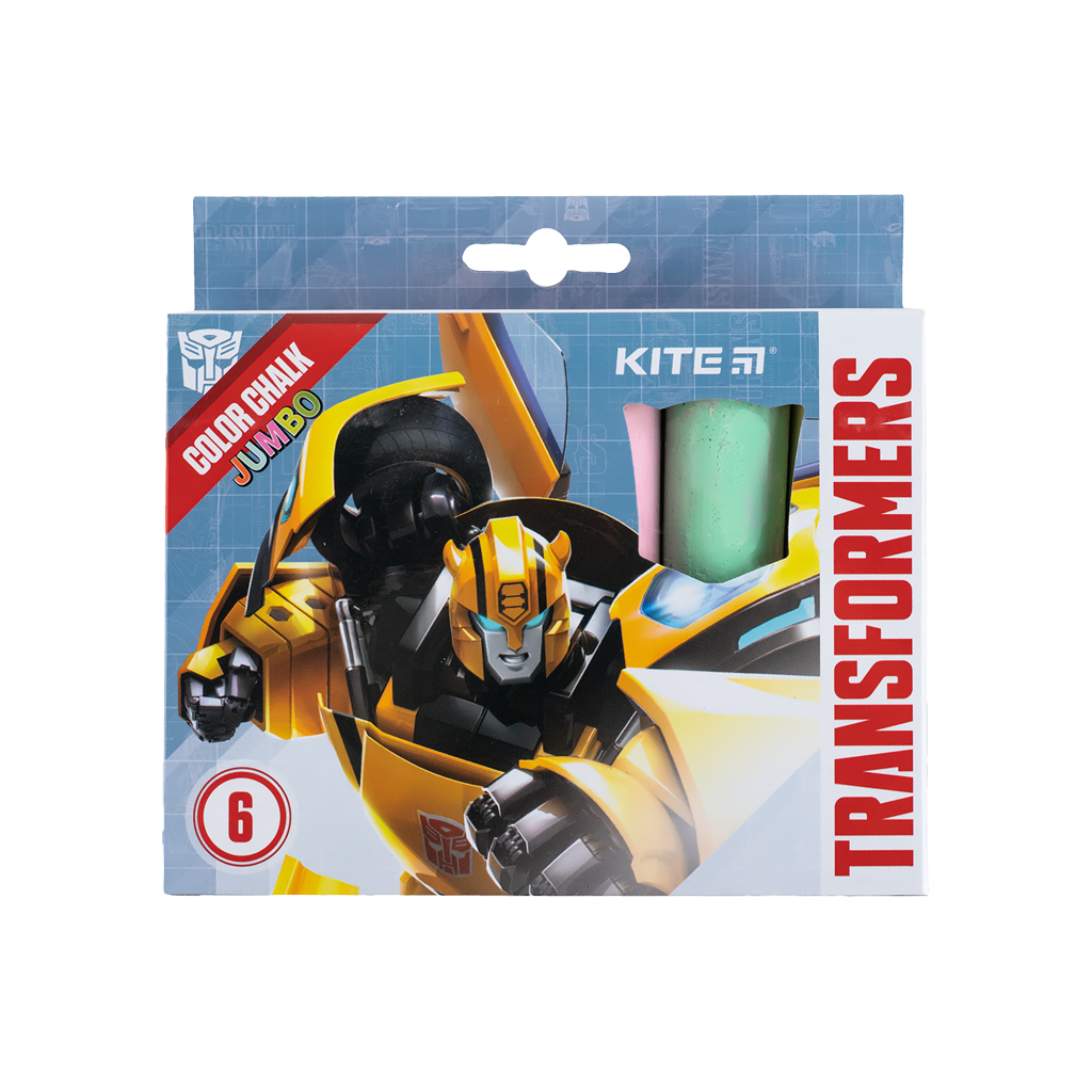 Крейда Kite кольорова Jumbo Transformers, 6 кольорів (TF24-073) - изображение 1