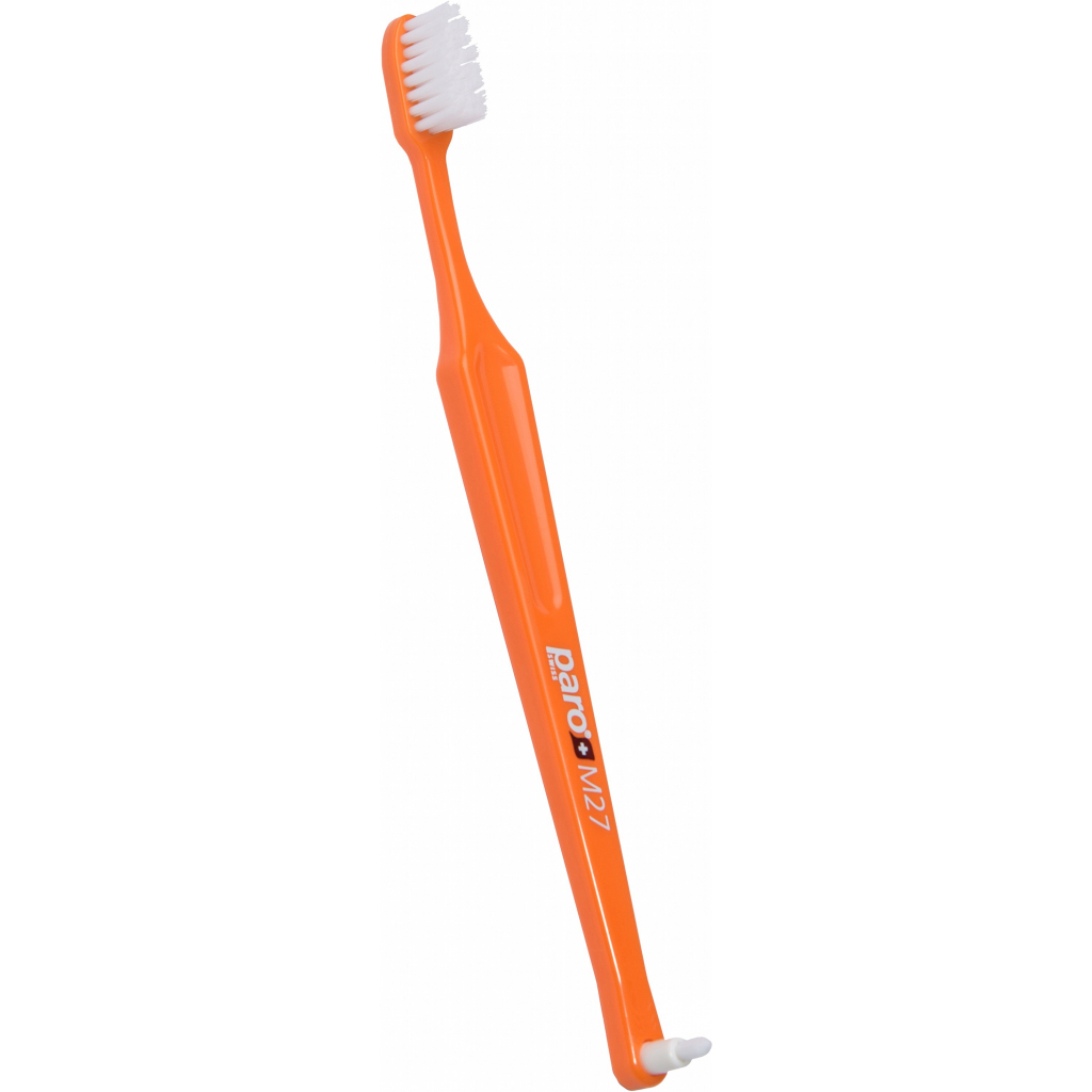 Дитяча зубна щітка Paro Swiss S27 середньої жорсткості, Помаранчева (7610458097440-orange) - зображення 1