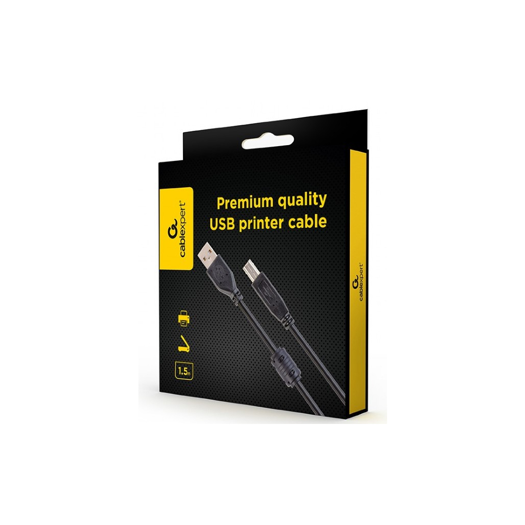 Кабель для принтера USB 2.0 AM/BM 1.5m ferrite Cablexpert (CCFB-USB2-AMBM-1.5M) - зображення 4
