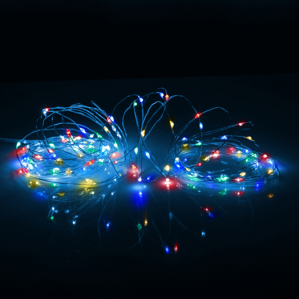 Гірлянда YES! Fun Нитка на мідному дроті 100 LED Різнокольорова 10 м Статична USB (975037) - зображення 3