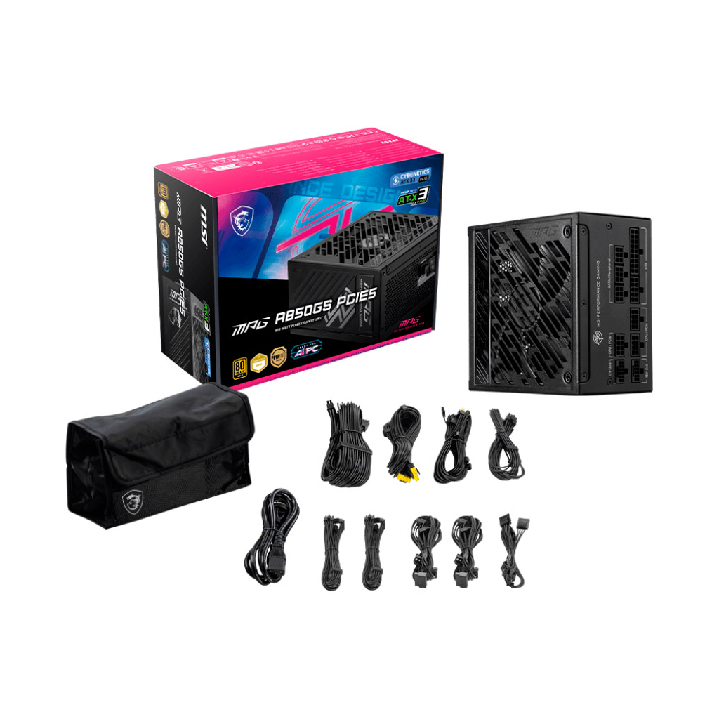 Блок живлення MSI 850W (MPG A850GS PCIE5) - зображення 8