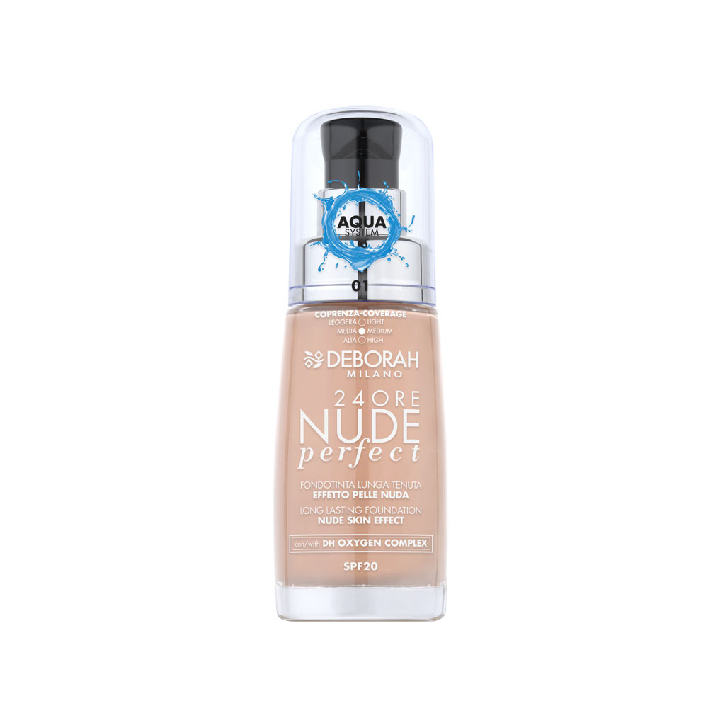 Тональна основа Deborah 24Ore Nude Perfect SPF20 01 30 мл (8009518364675) - изображение 1