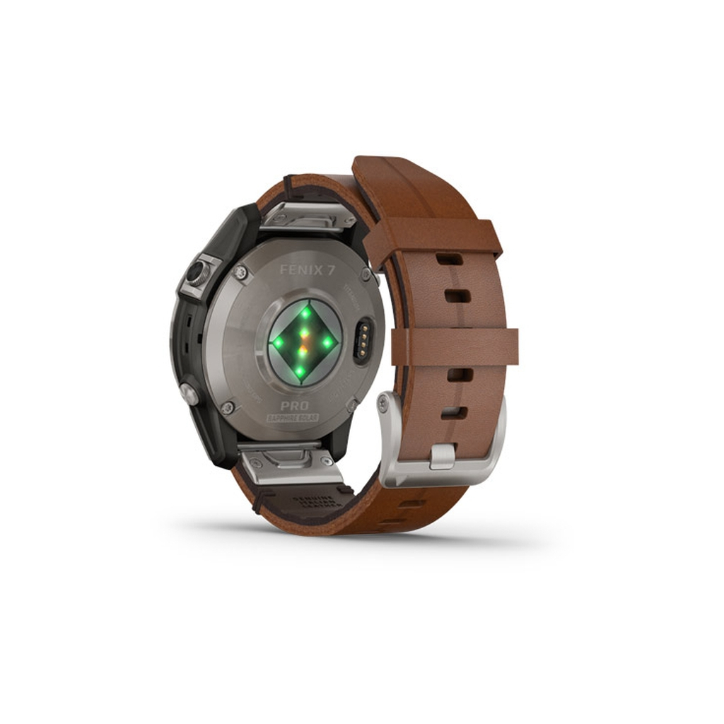 Смарт-годинник Garmin fenix 7 Pro Saph Solar, Ti w/Chestnut Lthr Band, Excl, GPS (010-02777-30) - зображення 6
