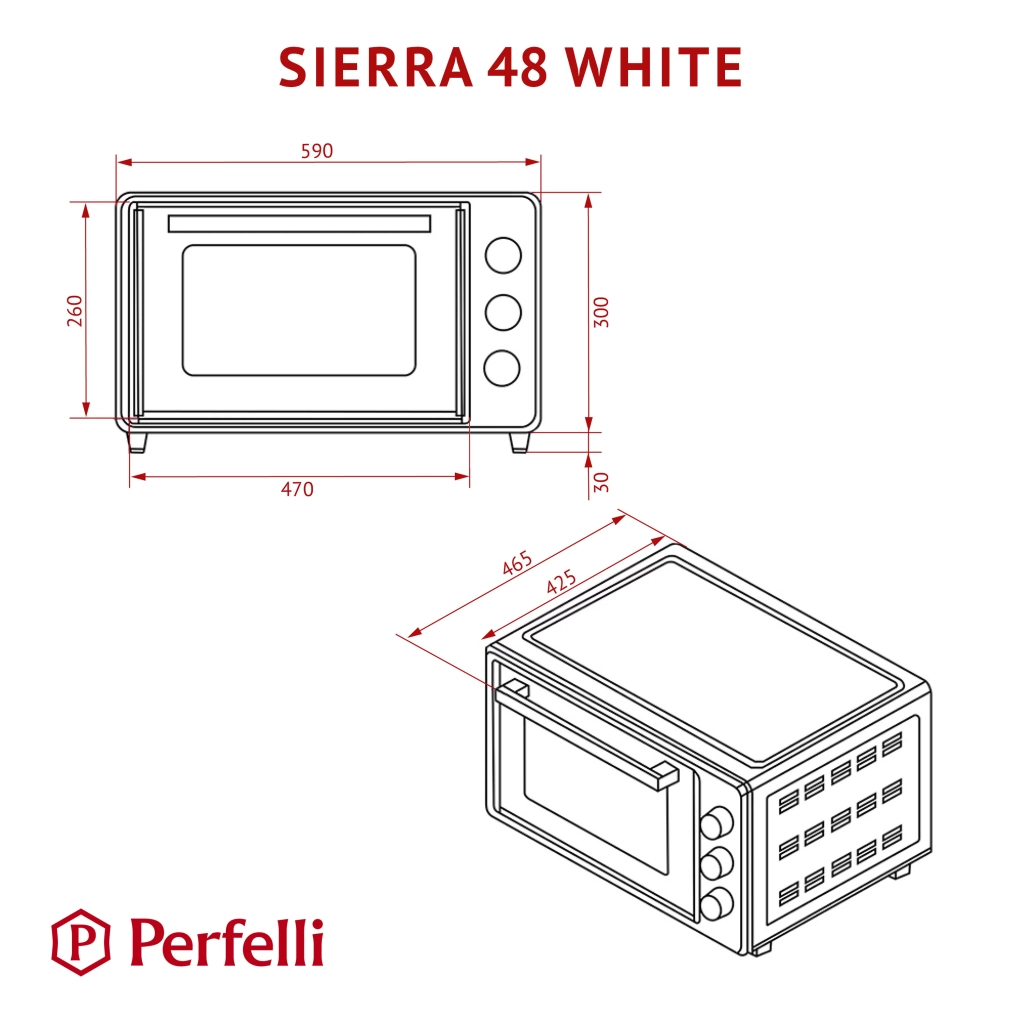 Електропіч Perfelli SIERRA 48 WHITE - зображення 12