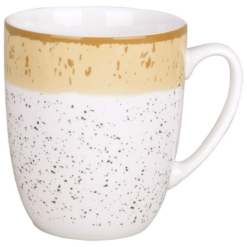 Чашка Ardesto Siena, 360мл, порцеляна, біло-жовта (AR2936SBG) - зображення 1