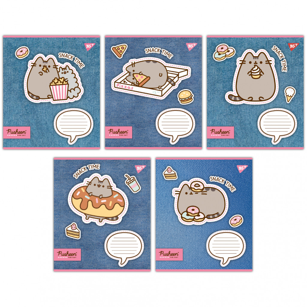 Зошит Yes Pusheen. Snack time 12 аркушів лінія (767229) - зображення 1