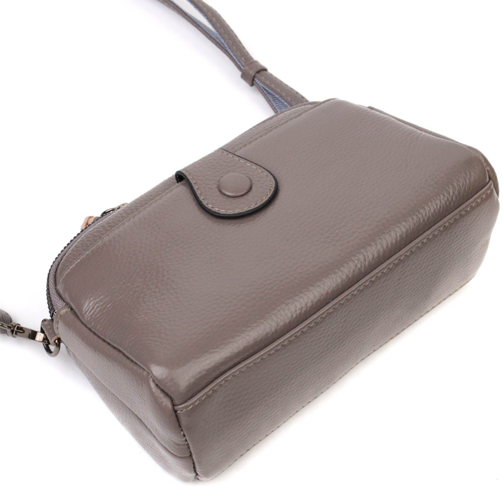 Сумка Vintage З натуральної шкіри Сіра (22099) - зображення 5