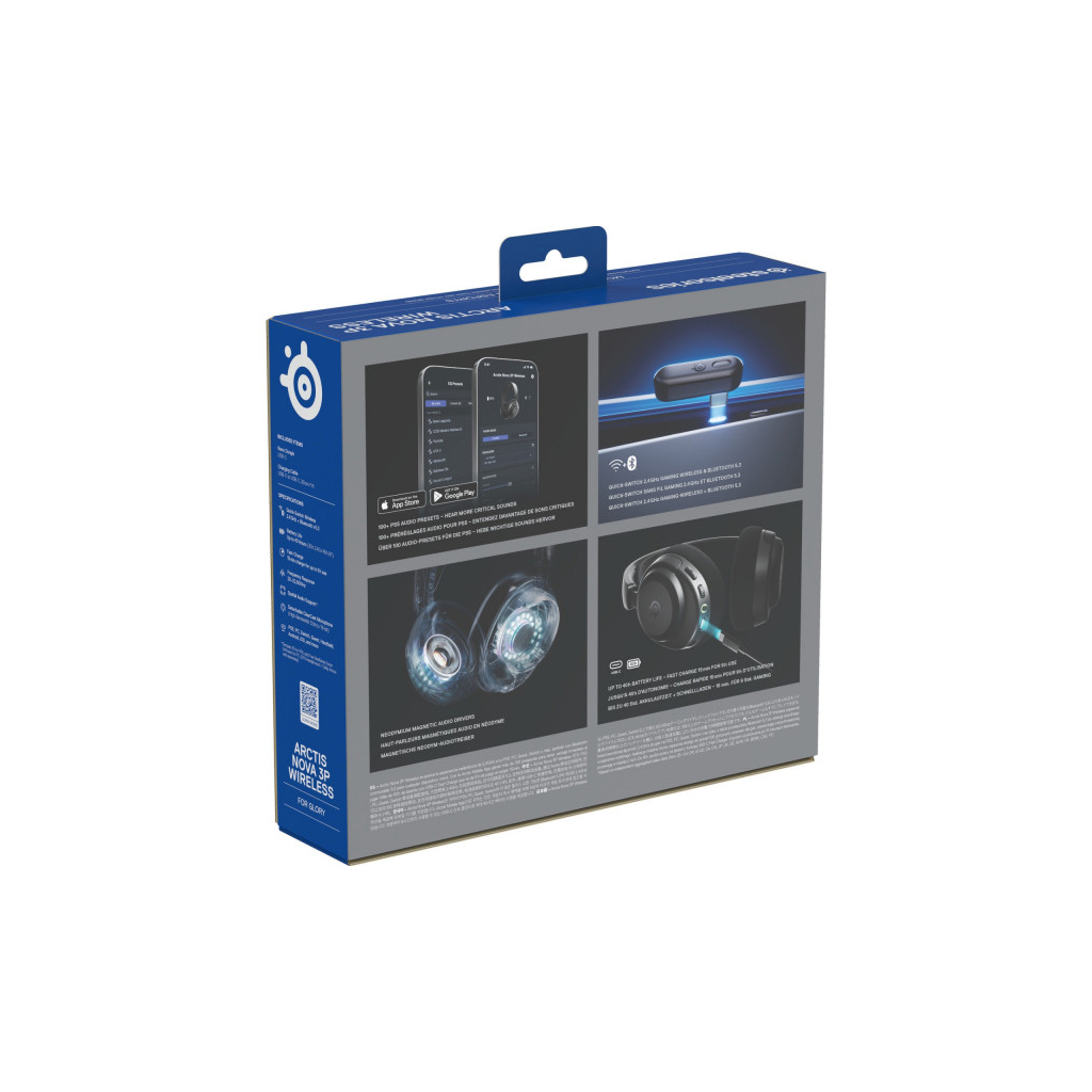 Навушники SteelSeries Arctis Nova 3P Wireless MultiPlatform Black (61686) - зображення 6