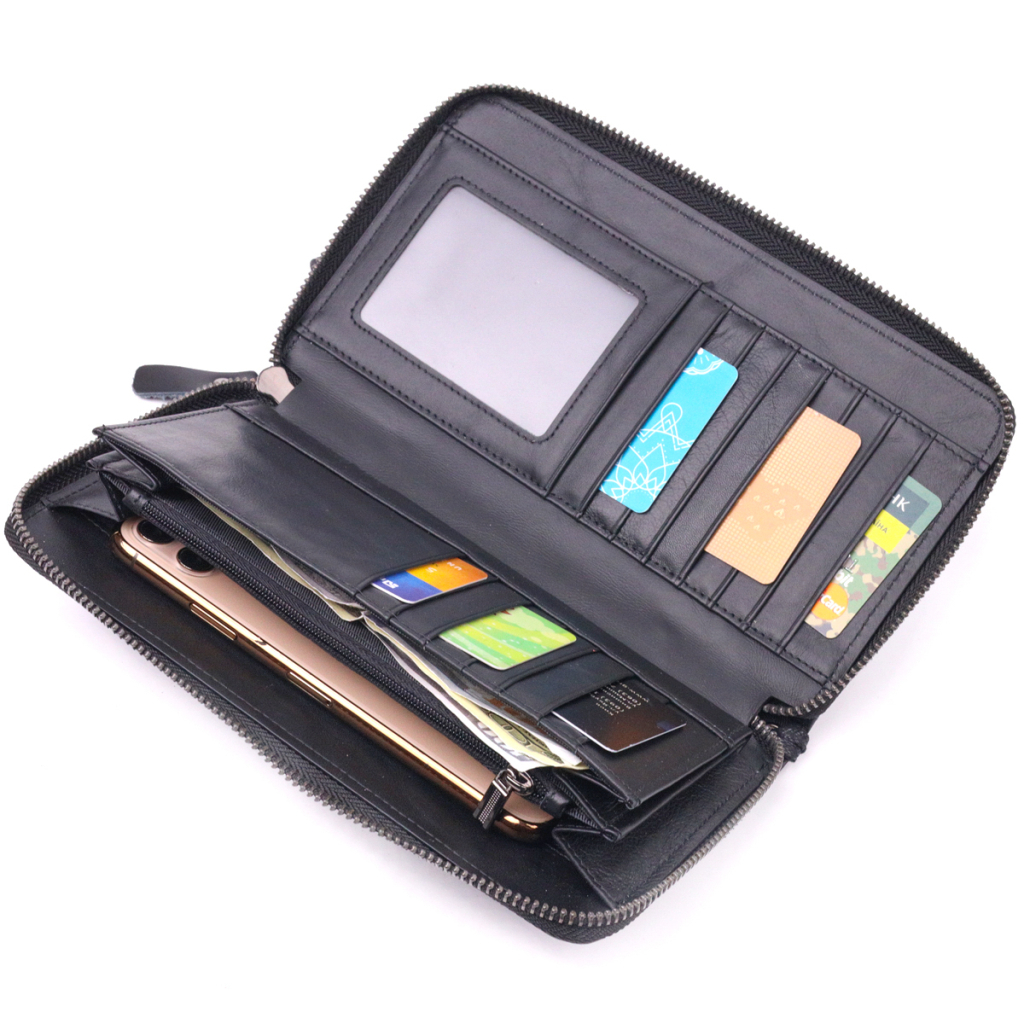 Гаманець Vintage З натуральної шкіри Чорний (21292) - зображення 7