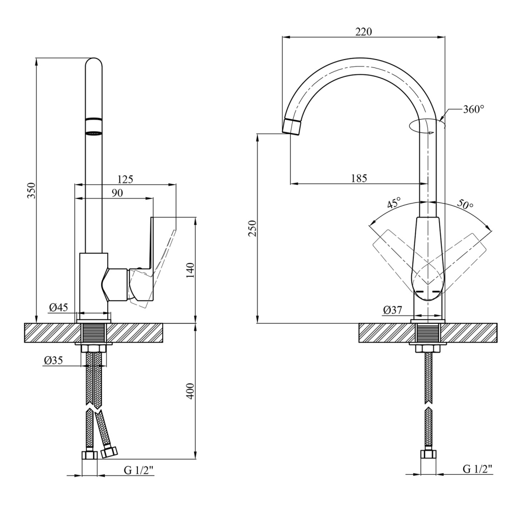 Змішувач Kroner Eifel-C030 - зображення 7