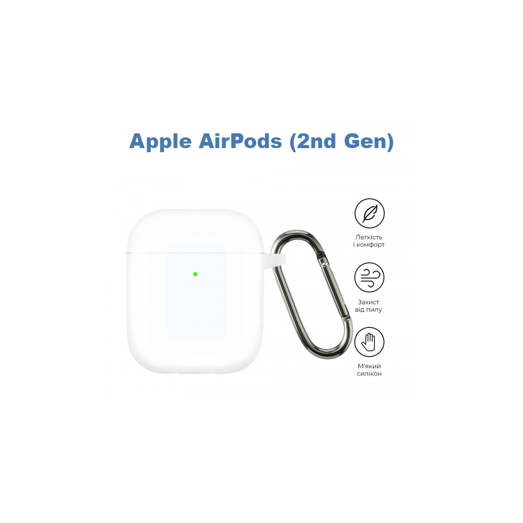 Чохол для навушників BeCover Silicon для Apple AirPods (2nd Gen) Transparancy (710198) - зображення 2