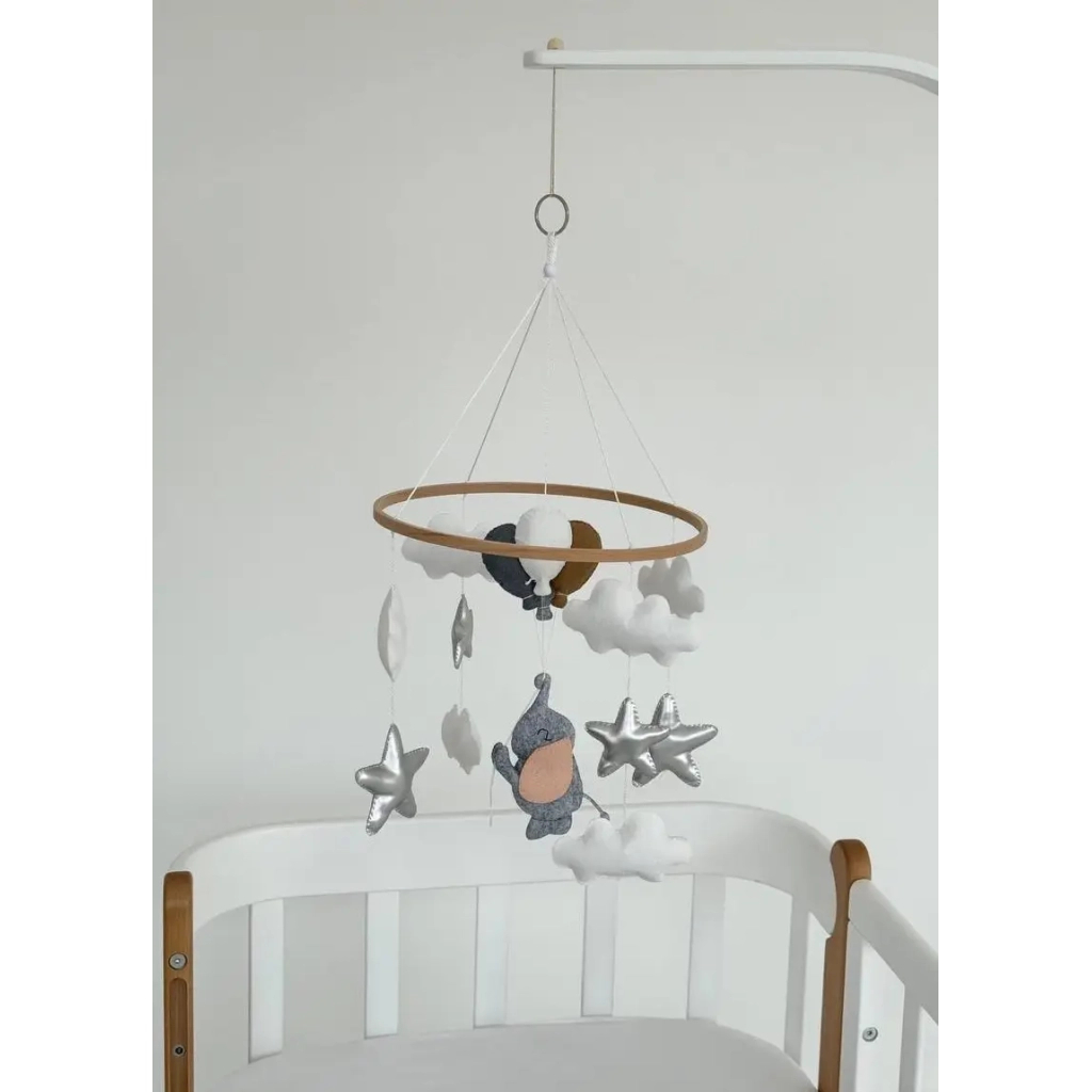 Мобіле Ingvart Сіре слоненятко з кульками (75421451) - зображення 1