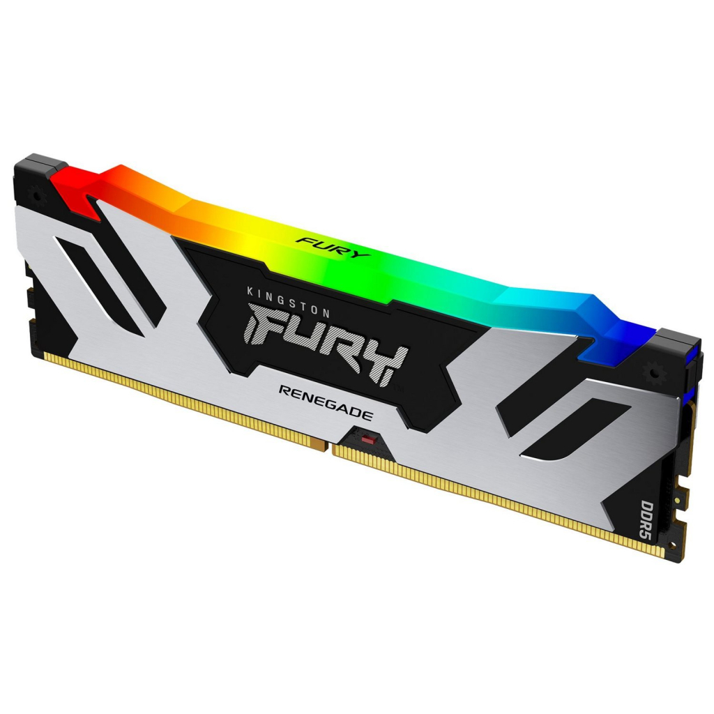 Модуль пам'яті для комп'ютера DDR5 32GB (2x16GB) 6400 MHz Renegade Silver RGB Kingston Fury (ex.HyperX) (KF564C32RSAK2-32) - зображення 4