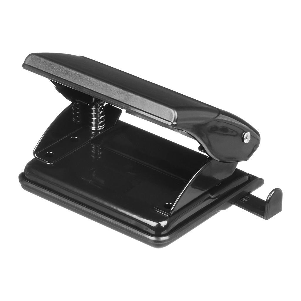 Діркопробивач Buromax пластиковий, до 20 аркушів, 120 х 88 х 76 мм, чорний (BM.4019-01) - зображення 2