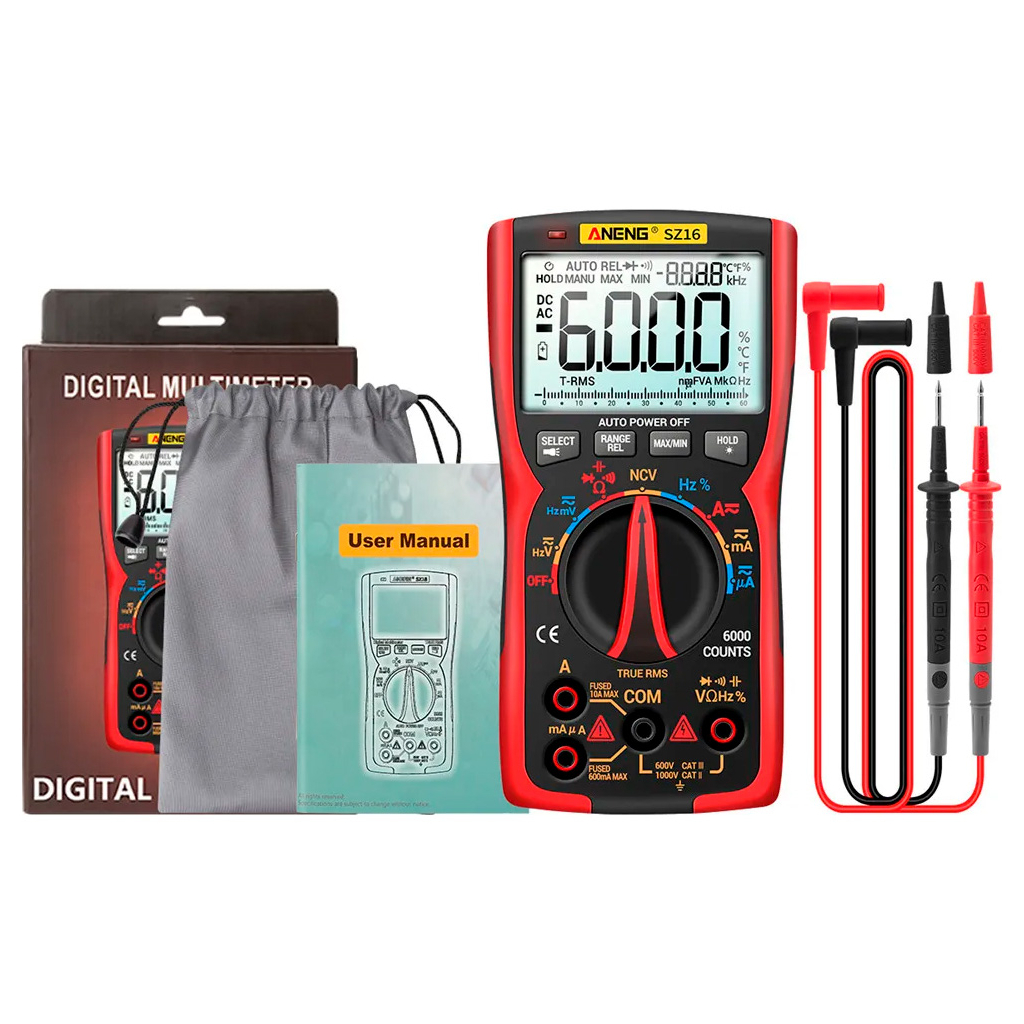Цифровий мультиметр ANENG SZ16, V, A, R, C, T, F (SZ16) - зображення 2