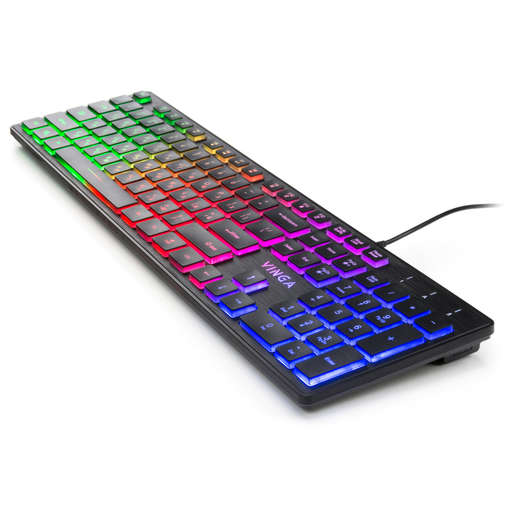 Клавіатура Vinga KB410 black - зображення 3